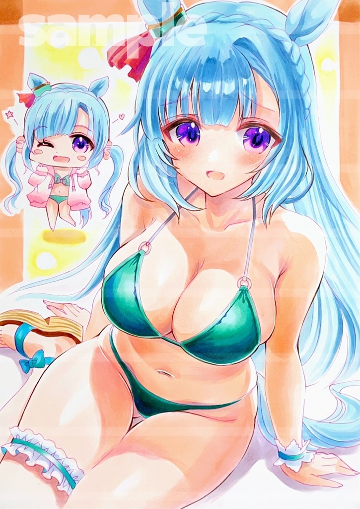 【 ウマ娘 】 ★★★ メジロアルダン ウマ娘プリティーダービー アナログ原画 手描きイラスト ファンアート