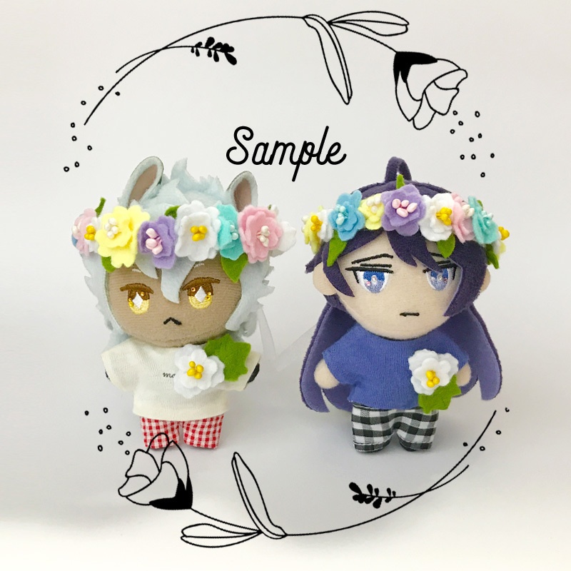 柔らか花のかんむり・ブローチ