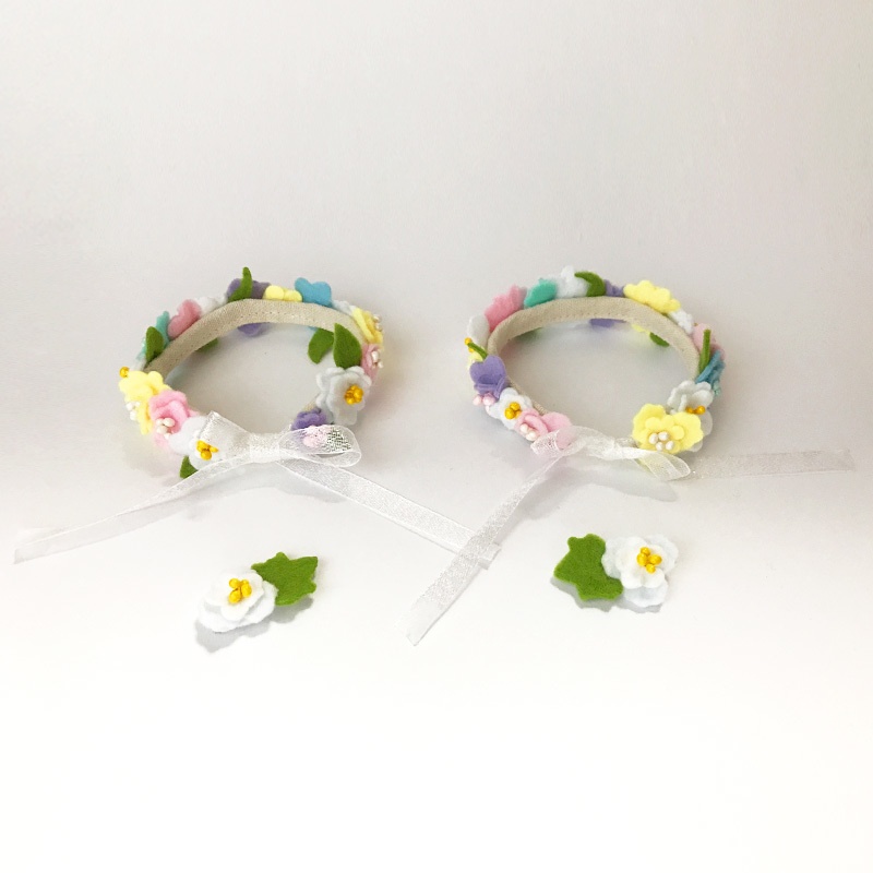 柔らか花のかんむり・ブローチ