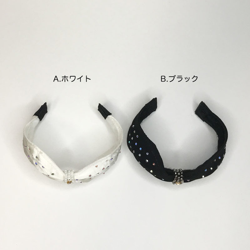 ビジューリボンカチューシャ