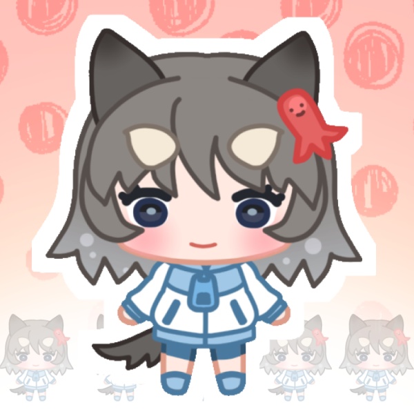 【汎用】LIVE2Dモデル　マロ眉犬の子　ミニキャラ