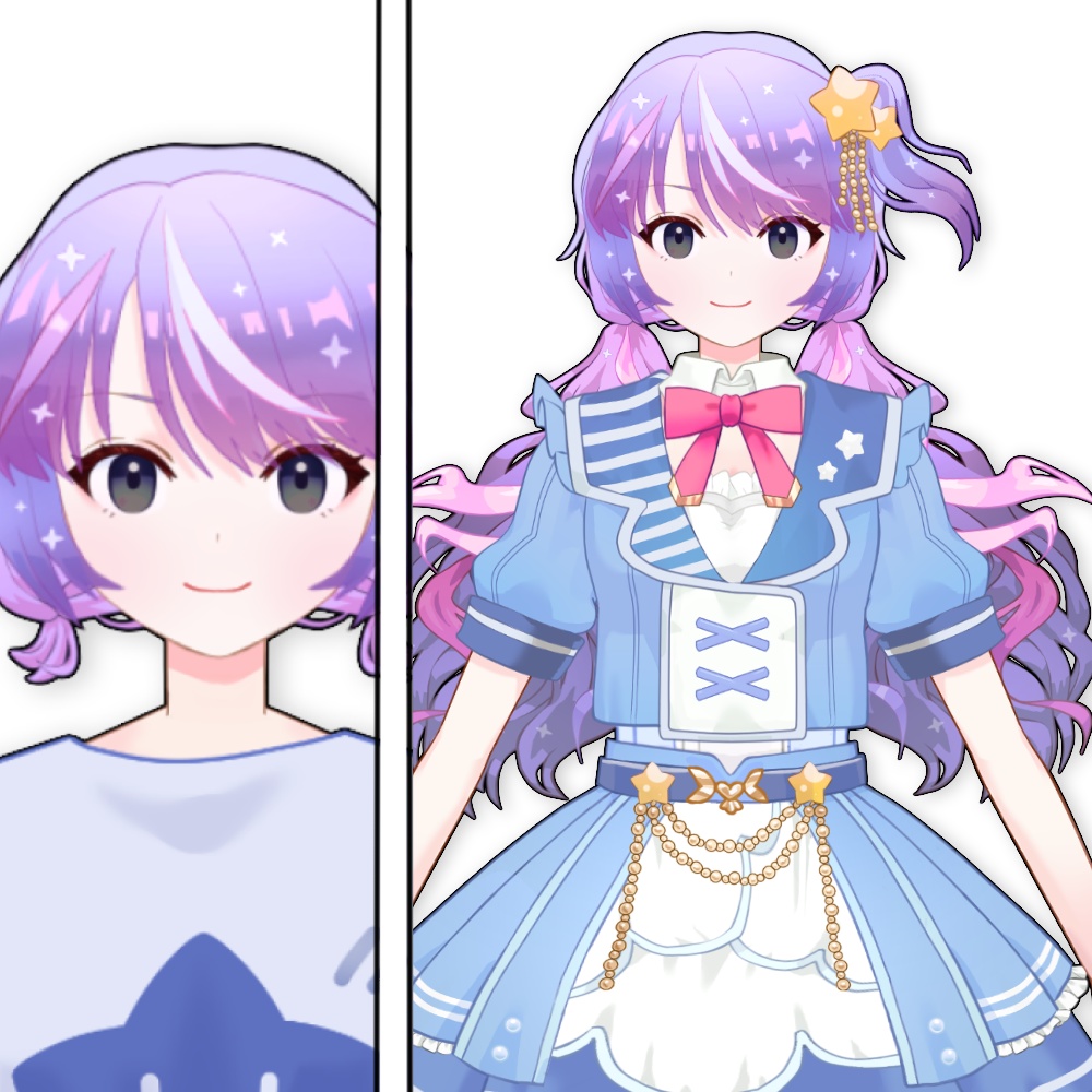 【汎用】LIVE2Dモデル　星モチーフの女の子