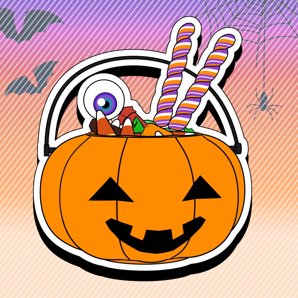 [free] ライン付き3Dかぼちゃかご 선이 살아있는 3D 호박 바구니