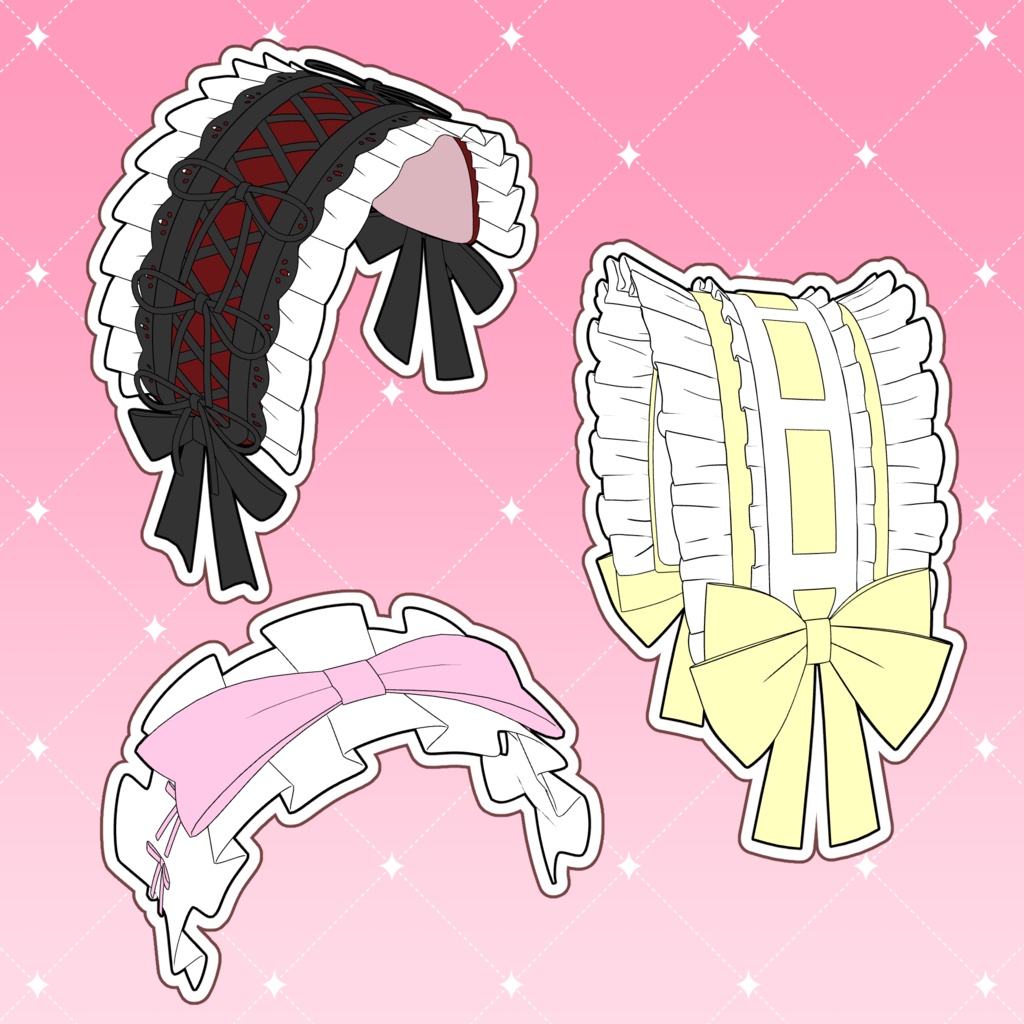 [ライン付き3D] ヘッドドレス 선이 살아있는 3D 헤드드레스