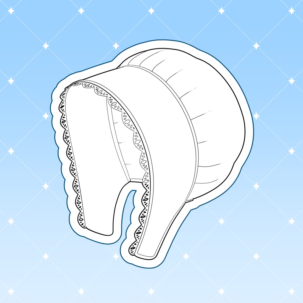 [ライン付き3D] 布ボンネット 선이 살아있는 3D 린넨 보닛