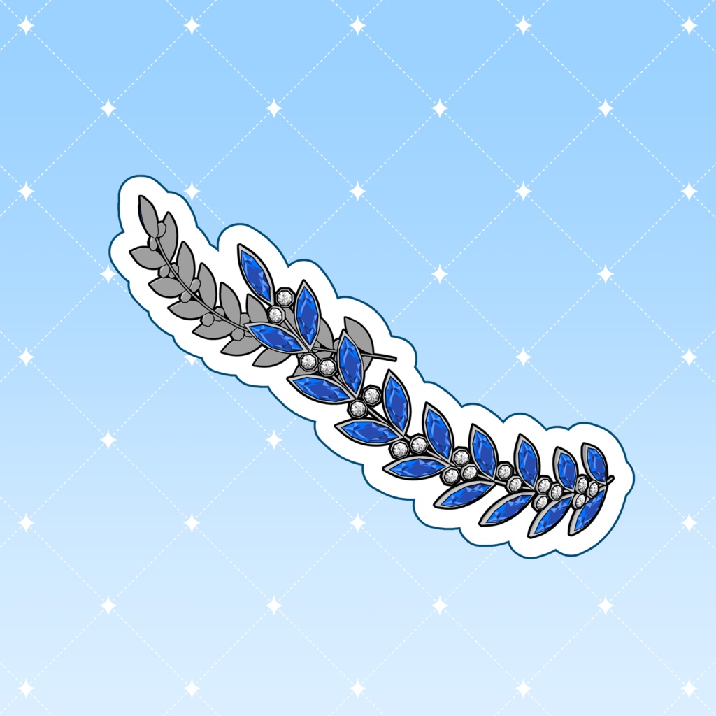 [ライン付き3D] ジュエリー髪飾り(月桂冠) 선이 살아있는 3D 머리장식 (월계관)