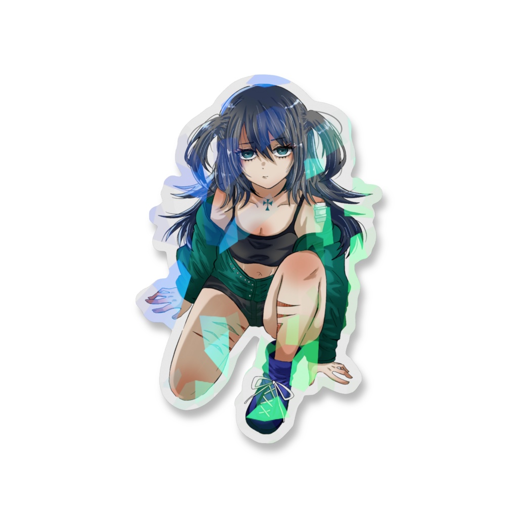 きずぐちがわらっている ステッカー