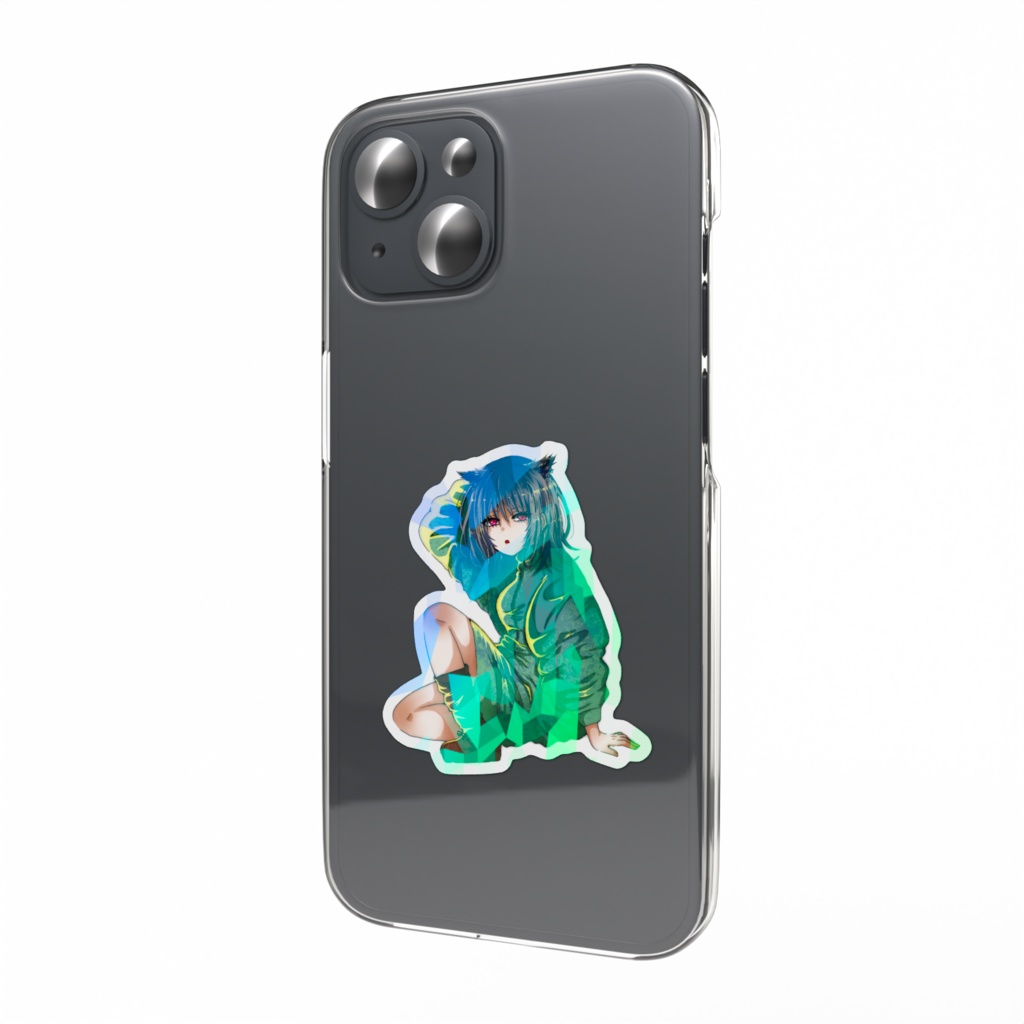 くびわなんてつけてやらない ステッカー