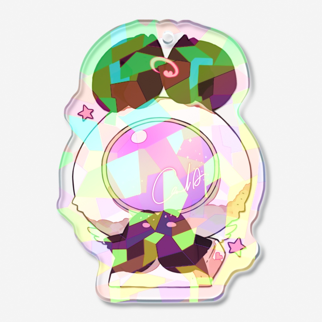 幸運をまねく!幸せ宇宙パンダ天使!!宇宙ver.アクキー