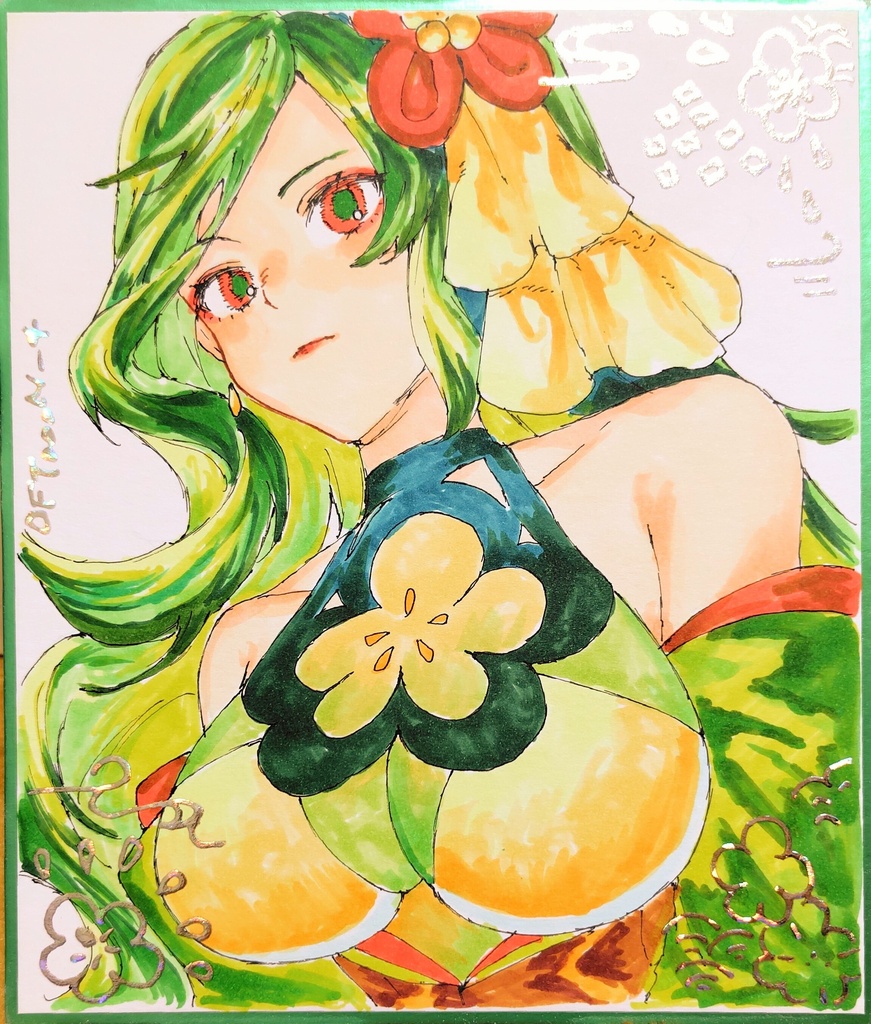 オリジナル箔押し色紙