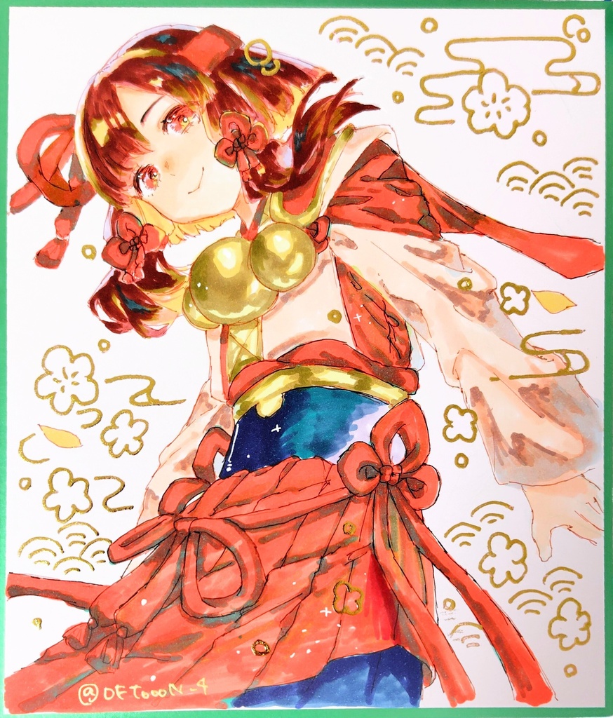 オリジナル　直筆色紙