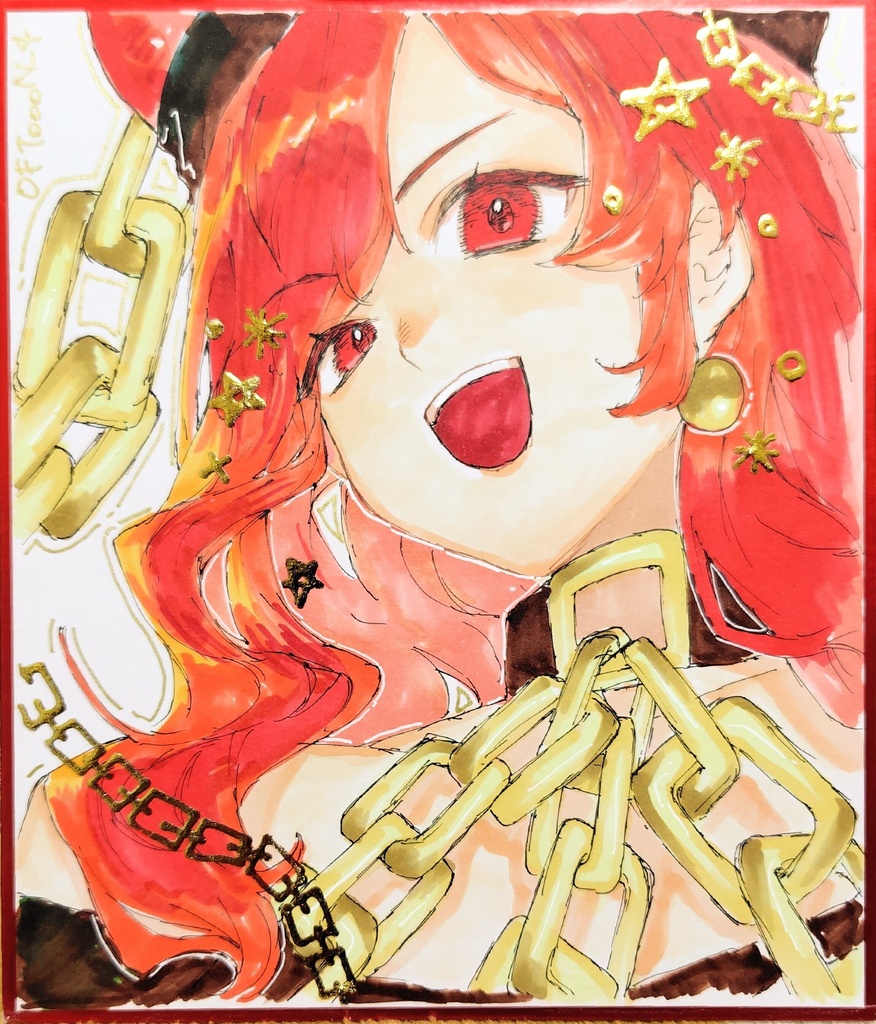 ヘカーティア 箔押し色紙