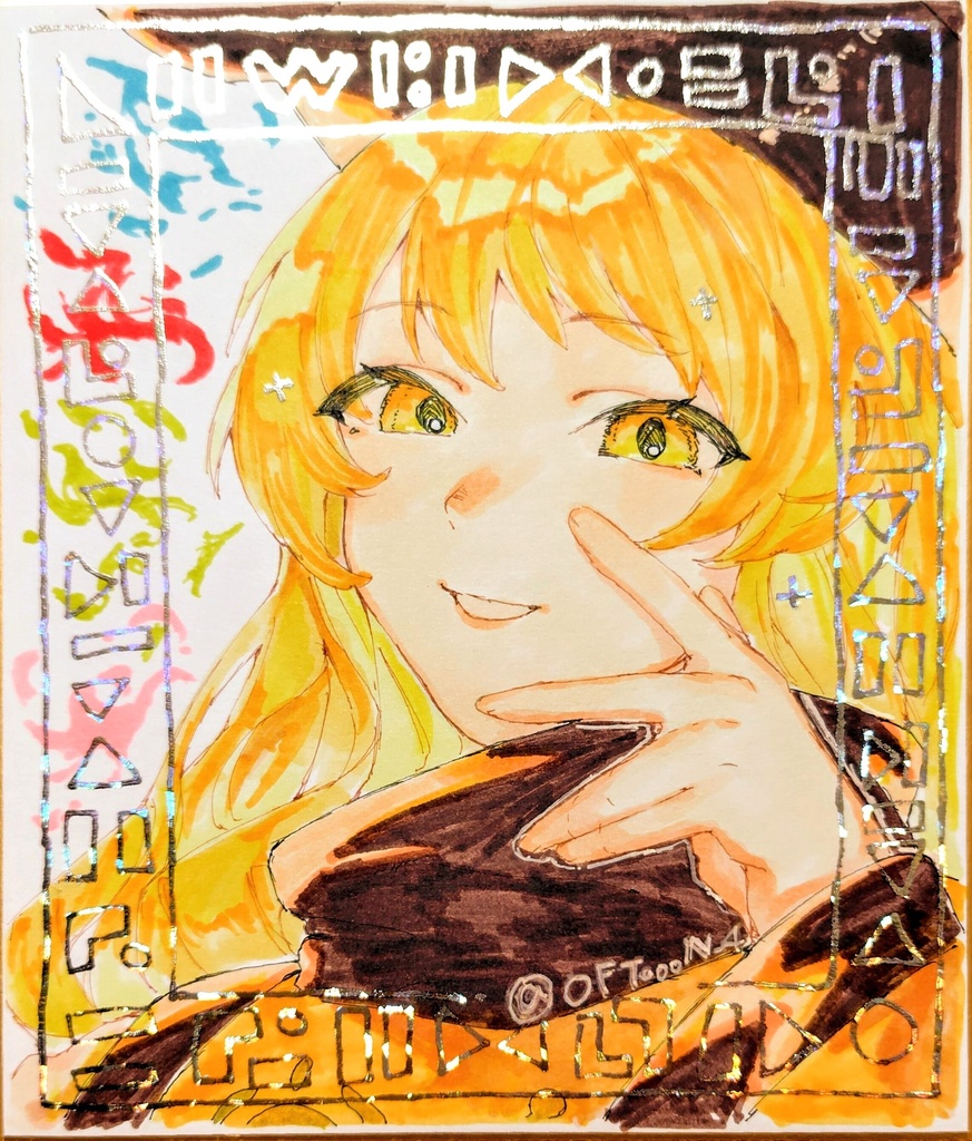 摩多羅隠岐奈　色紙