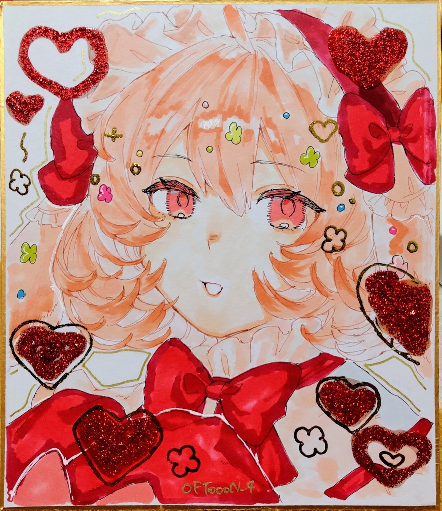 オリジナル　箔押し色紙