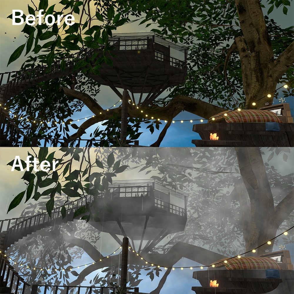 【アバターギミック】☔多機能天気チェンジャー【VRChat想定/MA対応】