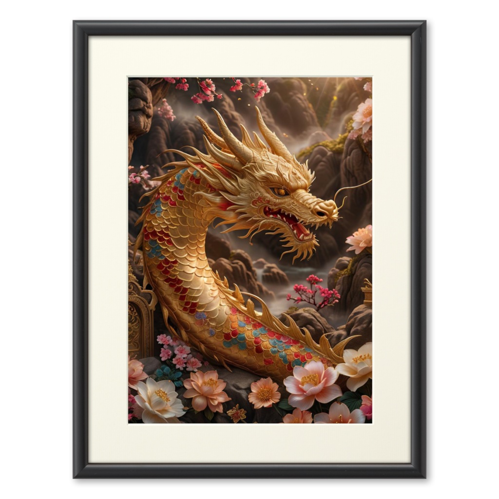 図：金龍華 - 天門の契約	（Divine Sigil: Golden Bloom – Pact of Heaven’s Gate）