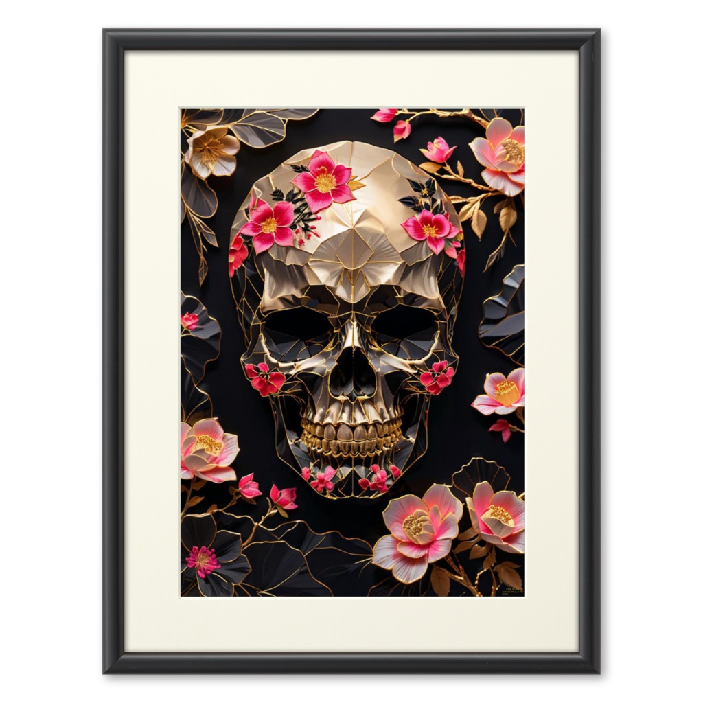 AURA-SKL-PR-25.11-002   “Floral Skull of Serenity”｜静寂の花髑髏