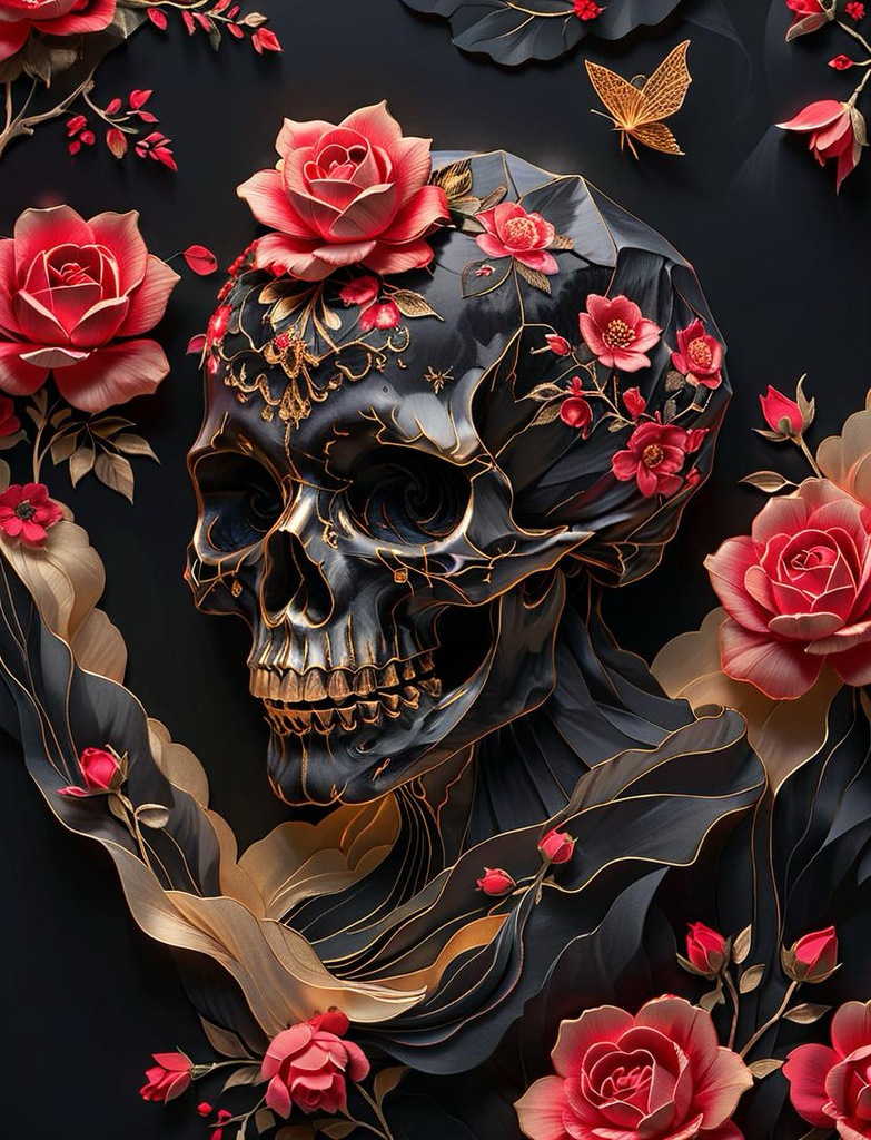 AURA-SKL-PZ-25.11-008 “Obsidian Blossom”|黒曜の花