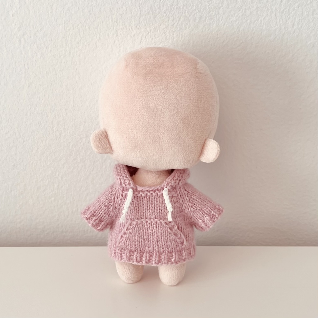 かぶらないパーカーの編み方（10㎝ぬいサイズ）