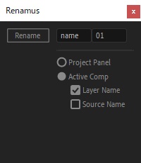 【After Effects スクリプト】Renamus