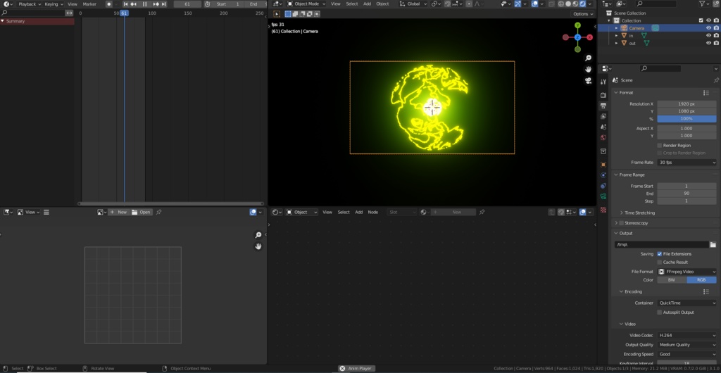 【blender/チュートリアル】超簡単!サンダーボールエフェクトチュートリアル 【初心者向け】のblendファイル