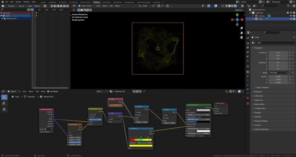 【blender/チュートリアル】シェーダーノードで作る!煙(スモーク)エフェクトチュートリアル【初心者向け】のblendファイル