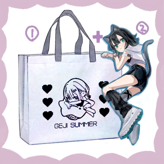 『C106 キラキラ不織布バッグ＆アクスタセット 』※概要欄お読みください