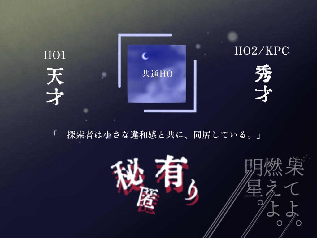 【COCシナリオ】果てよ。燃えよ。明星。