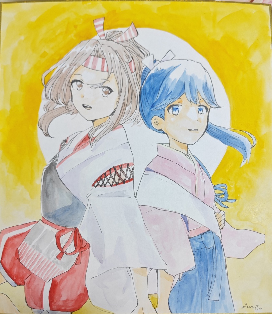 瑞鳳ちゃんと鳳翔さん 色紙(大)