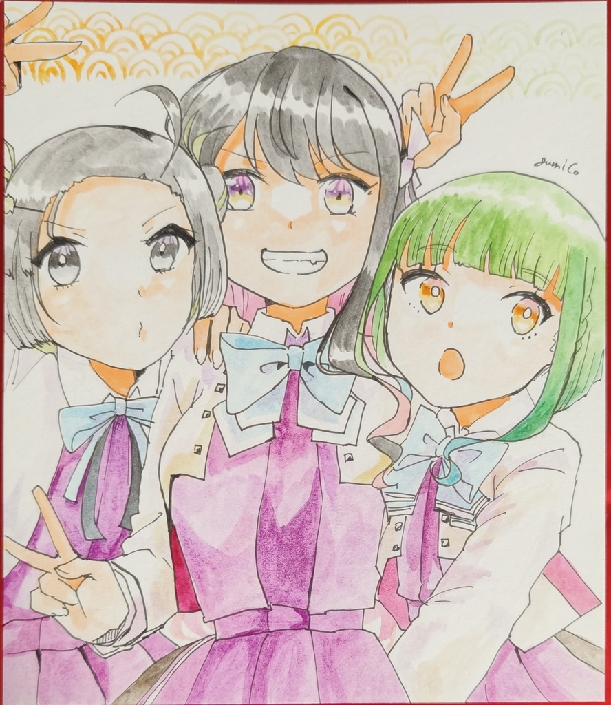 【艦これ】長波/高波/巻波　色紙(中サイズ)