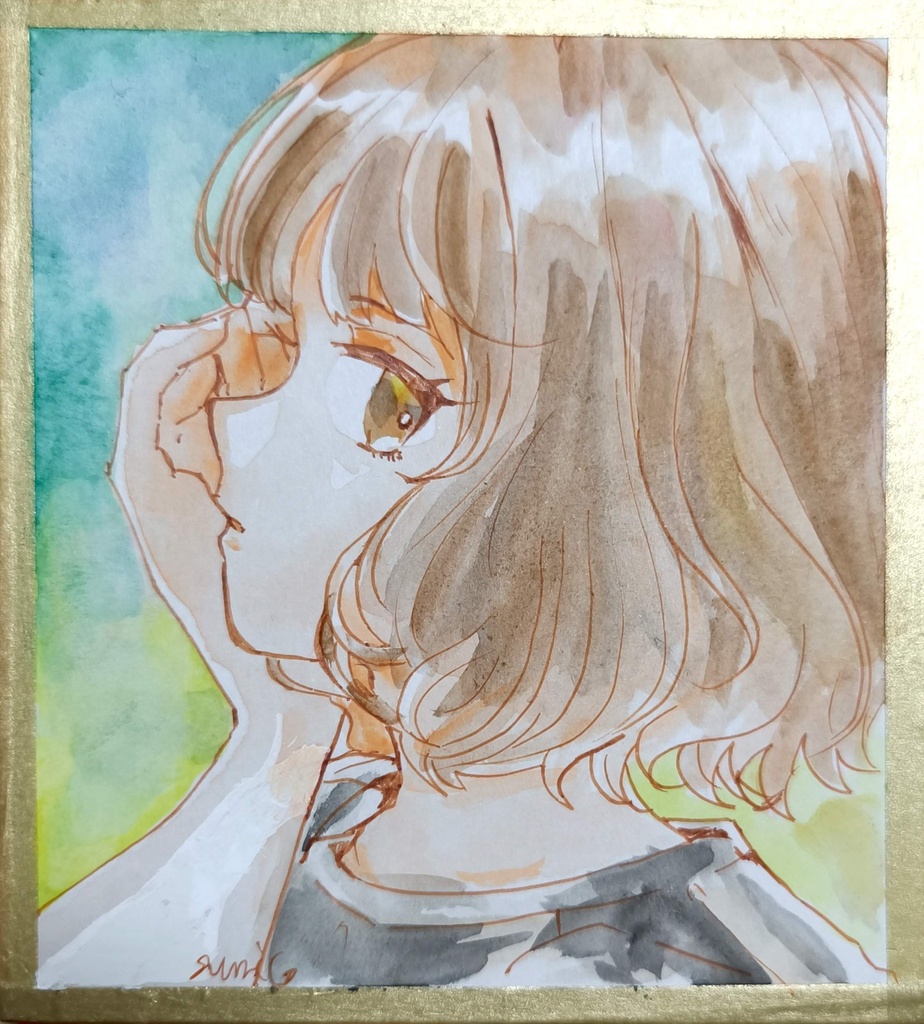 岸波　ミニ色紙