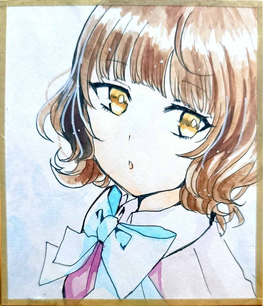 岸波 ミニ色紙