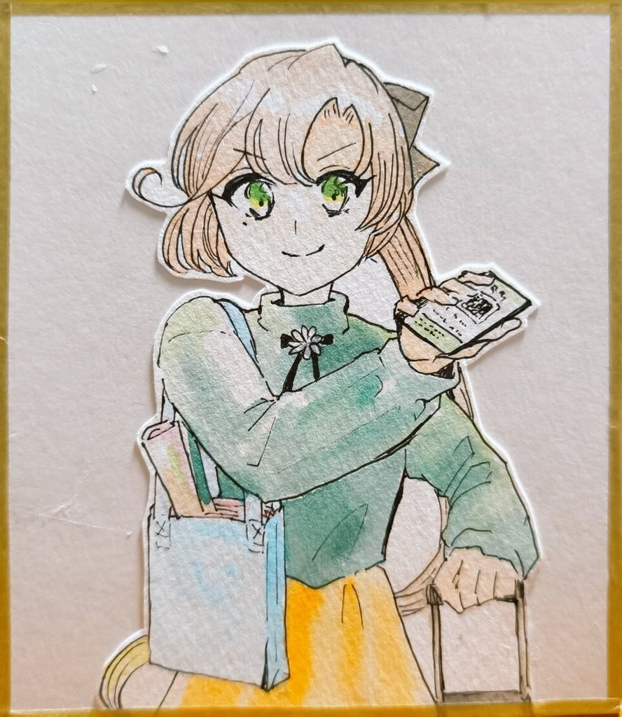 秋雲 ミニ色紙