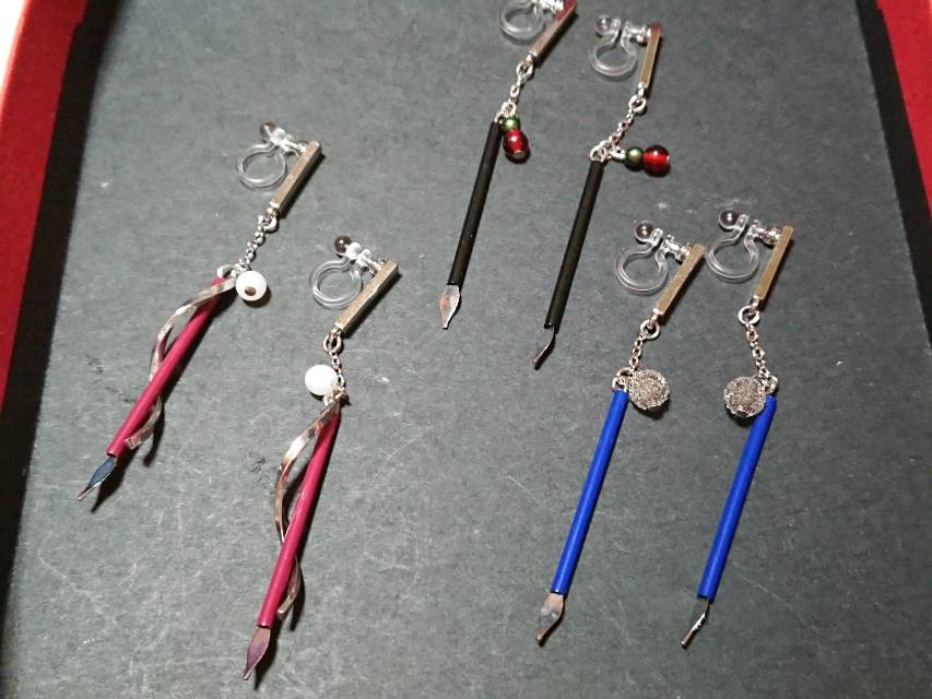 三名槍イメージピアス·イヤリング(蜻蛉切/御手杵/日本号)