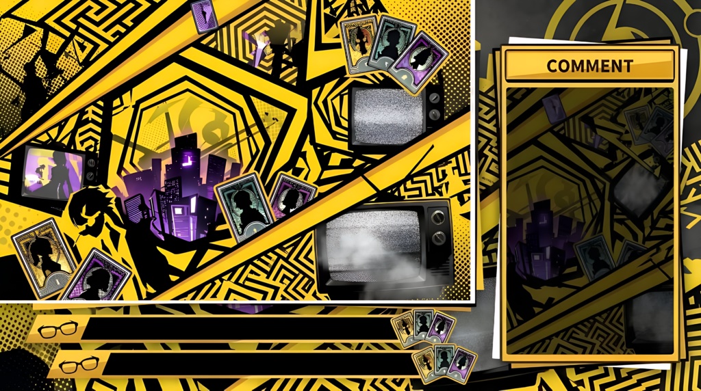 ペルソナ4風 配信画面素材 3種