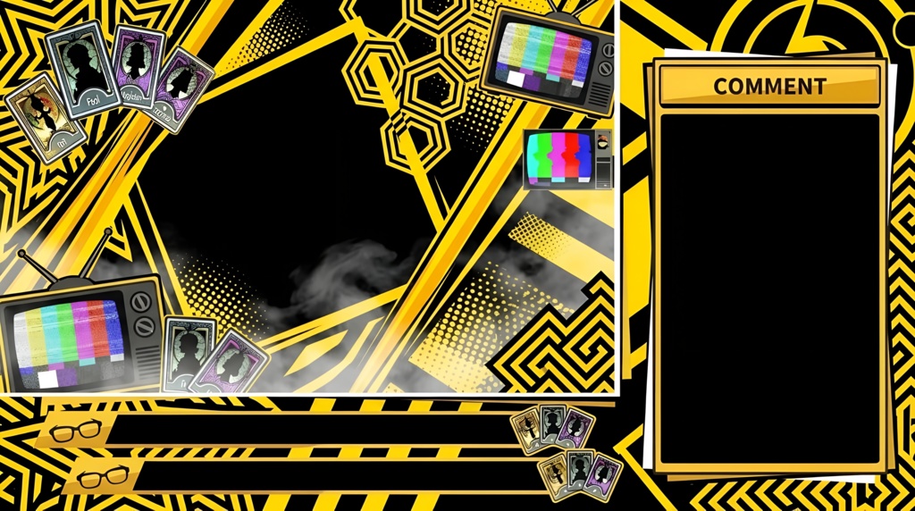 ペルソナ4風 配信画面素材 3種