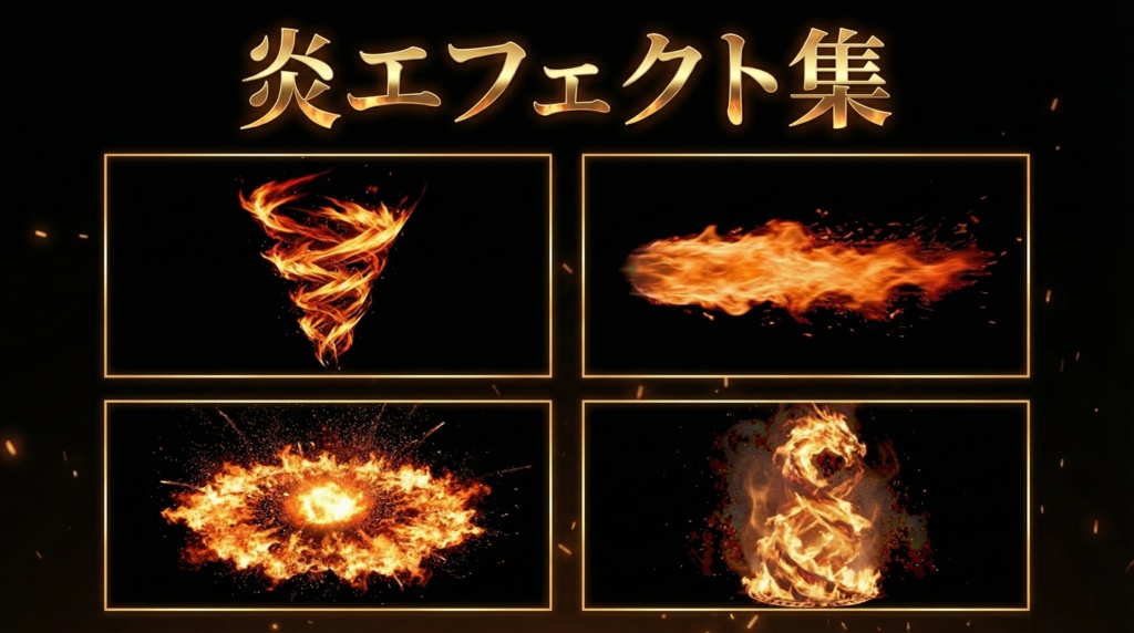 画像 炎エフェクト集　背景透過PNG　22種