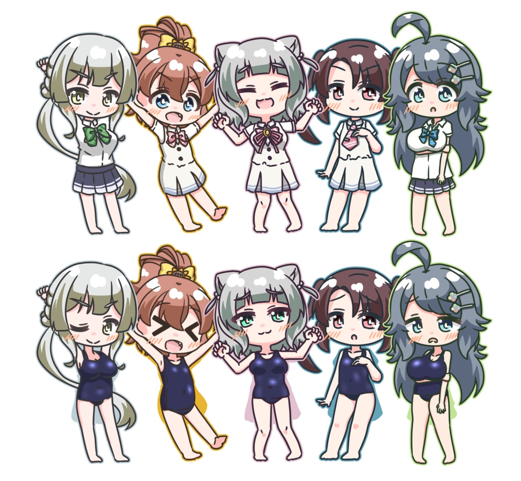 【C108グッズ】キラキラステッカーセット(ナナホリ・マチポケ)