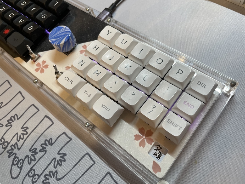 40%格子配列キーボード”夕霧”(ゆうぎり)