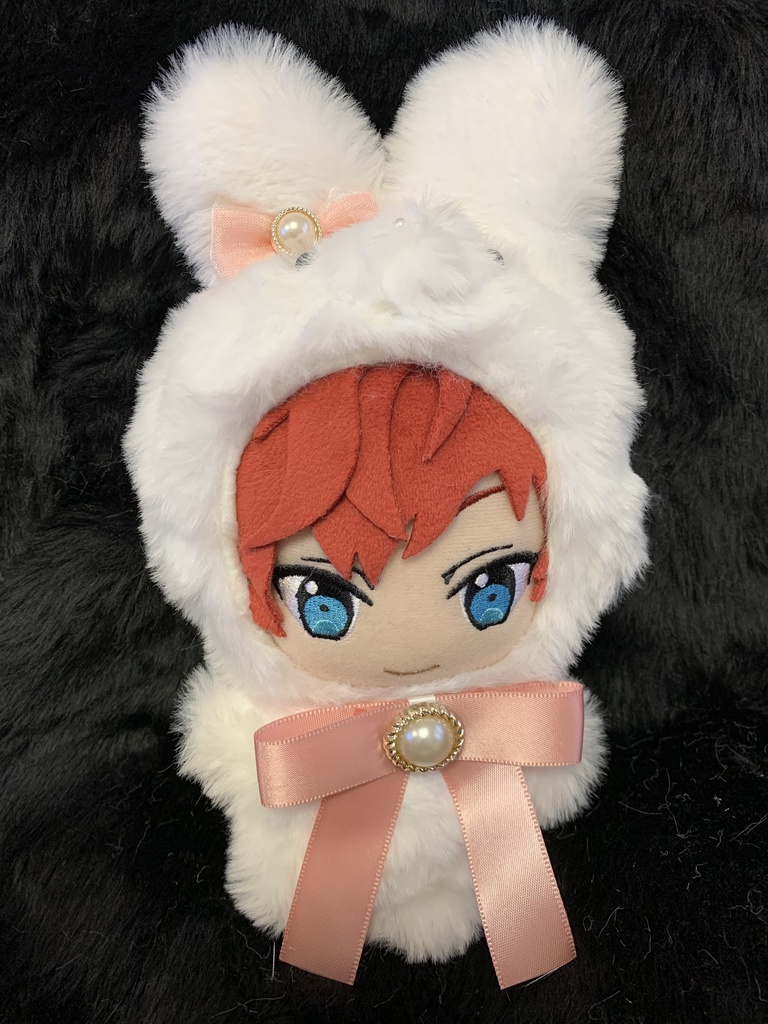 ふわふわうさぎ ピンクリボン