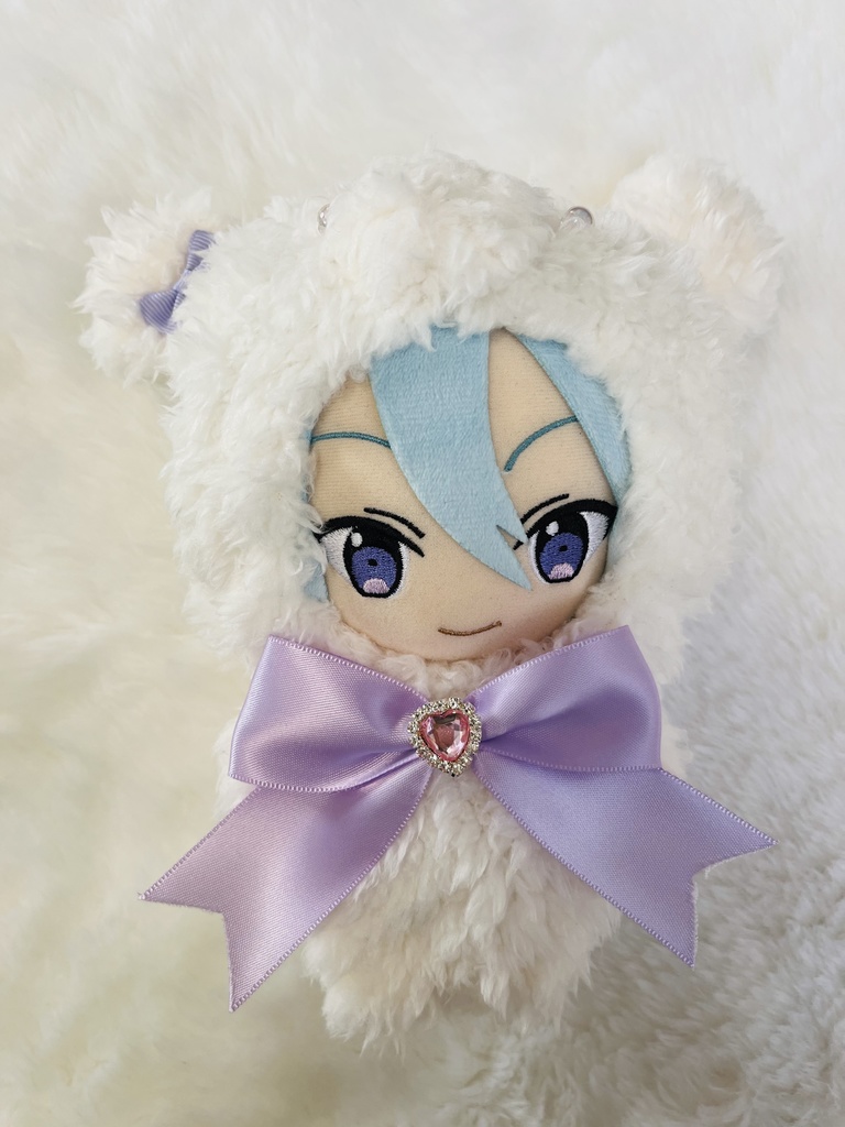 しろくま紫リボン