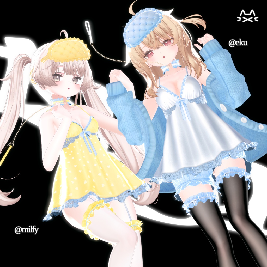 ♥️SALE♥️【19アバター対応】Tsuya SleepWear🐈︎
