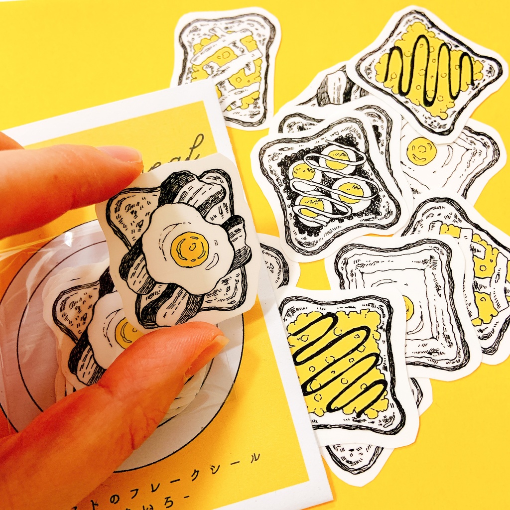 【展示】トーストのフレークシール-きいろ-