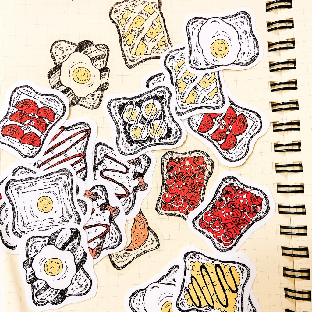 【展示】トーストのフレークシール-きいろ-