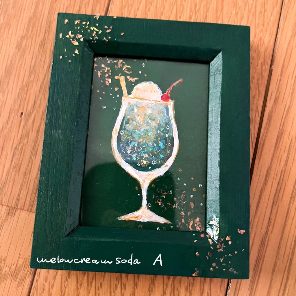 【展示】メロンクリームソーダのミニ原画