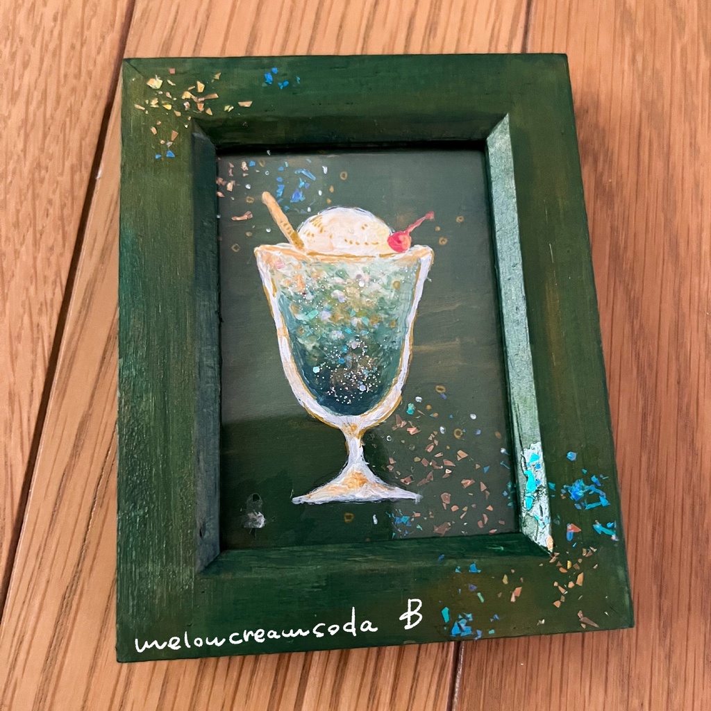 【展示】メロンクリームソーダのミニ原画