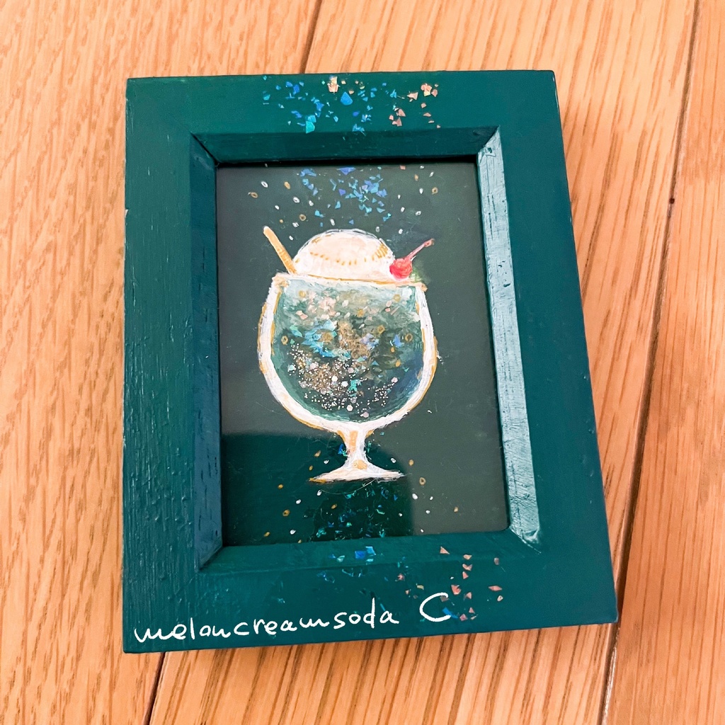 【展示】メロンクリームソーダのミニ原画