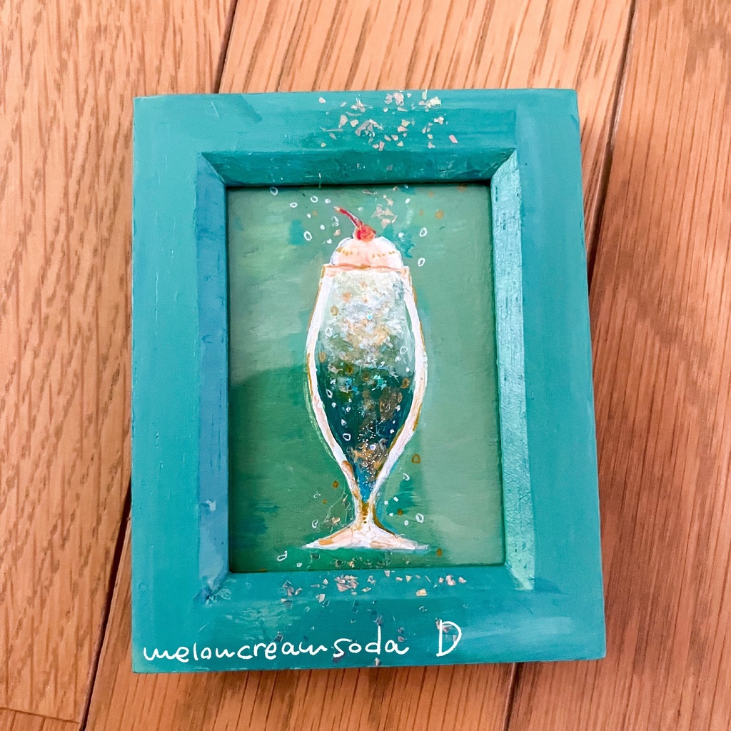【展示】メロンクリームソーダのミニ原画