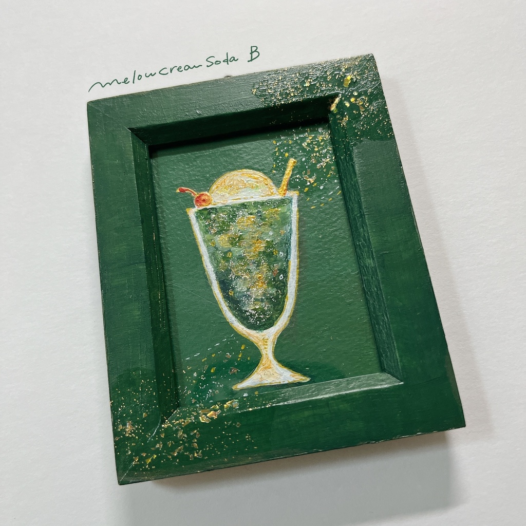 【展示】メロンクリームソーダのミニ原画