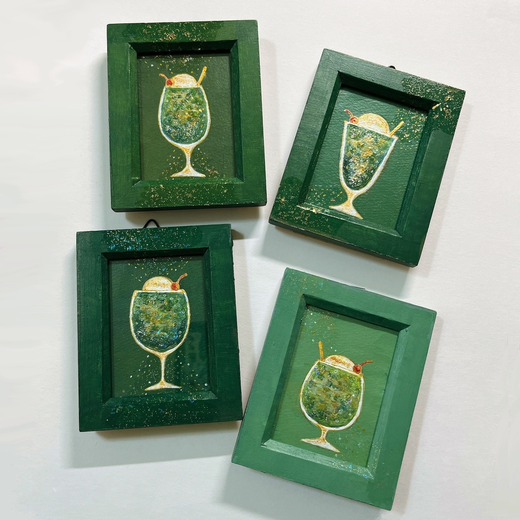 【展示】メロンクリームソーダのミニ原画